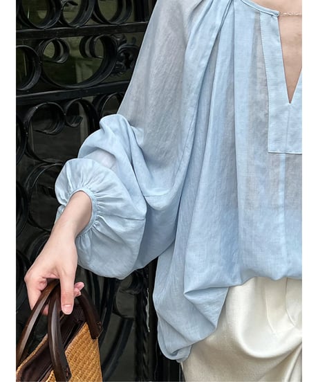 puff sleeve blouse / 2color　hm2063