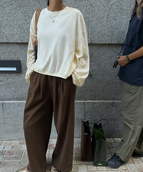 loose casual sweatshirt / 2color　hm1701