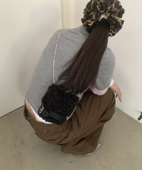 fur mini bag / 2color　hm2758
