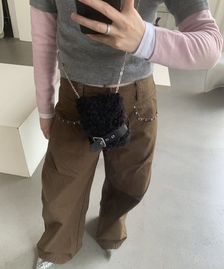 fur mini bag / 2color　hm2758
