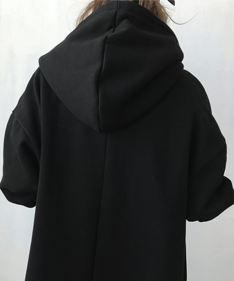 long hoodie coat / 2color　hm2659