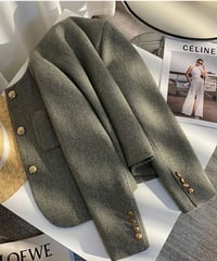 classical tweed jacket　hm2544