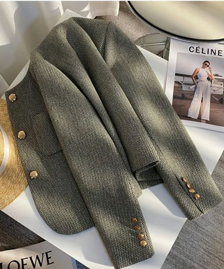 classical tweed jacket　hm2544