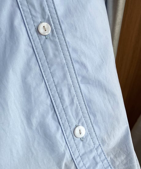 collarless v-neck shirt / 2color　hm2045
