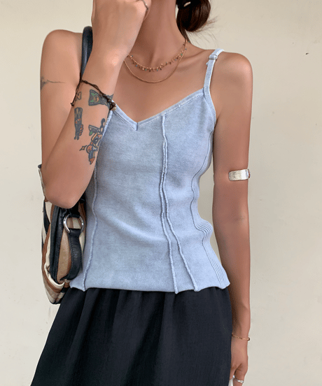 seamline v-neck camisole / 2color　hm1541