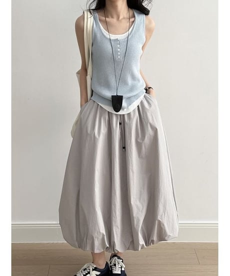 drawst baloon skirt / 3color　hm2265
