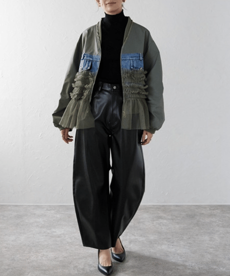 tulle mix blouson / 3color　hm2820