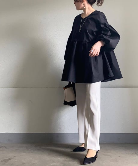 gather flare blouse / 2color　hm2579