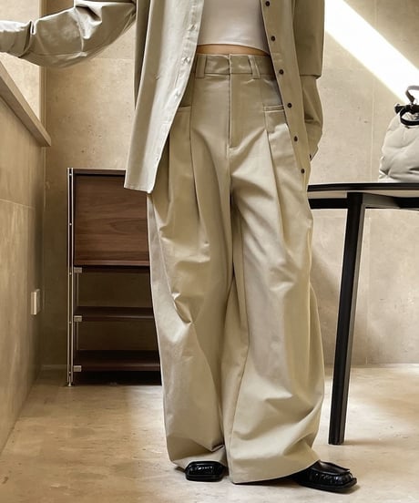 high waist wide pants / 2color　hm1748