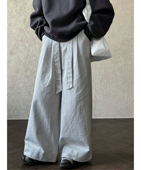 belted wide-leg pants / 2color　hm2074