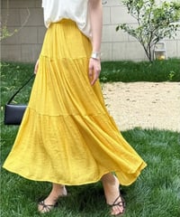 tiered flare skirt / 4color　hm2233