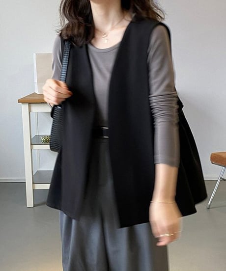 side tuck gilet / 2color　hm1440