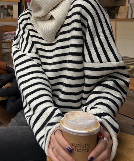 border knit and snood / 2color　hm1894