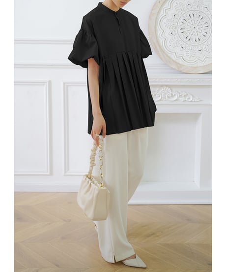 pleated tunic shirt / 5color　hm2961