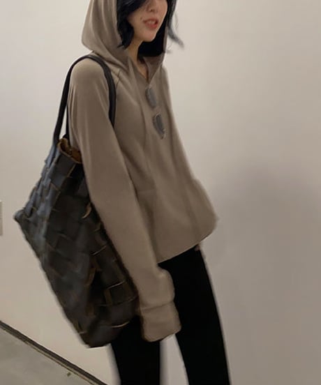 hoodie sweat top / 2color　hm1007