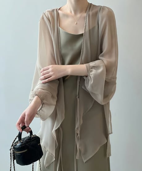 sheer layerd cardigan / 3color　hm2879