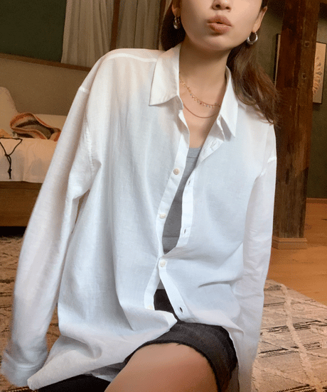 loose thin shirt / 2color　hm1444