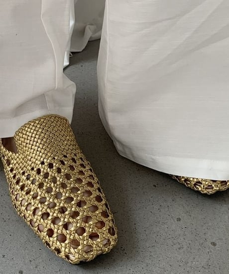 woven slide mules / 3color　hm2367