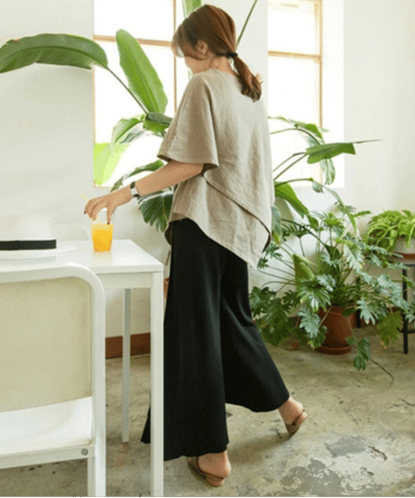 asymmetric loose top / 2color　hm2903