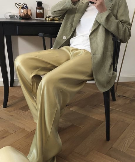 shiny wide pants / 2color　hm1666