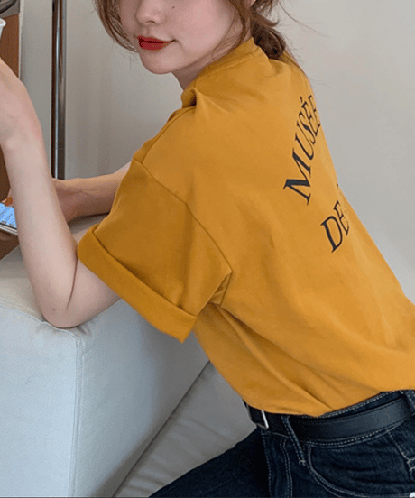 letter print tee / 3color　hm2883