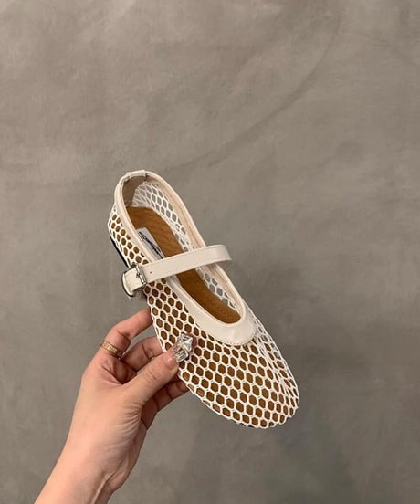 mesh mary jane shoes / 3color　hm2446