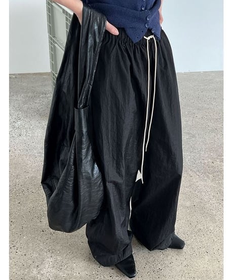 drawstring wide pants / 2color　hm2299