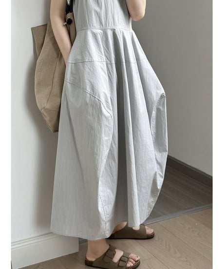 flare shoulder dress / 2color　hm2381
