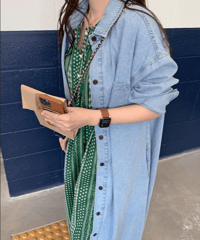 denim long jacket　hm2937