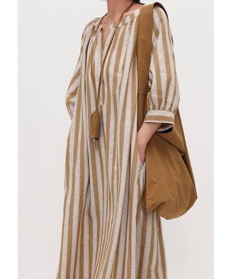 stripe linen dress　hm2312