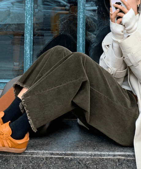 cut-off corduroy pants / 2color　hm1159