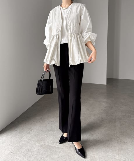 peplum zip-up vest / 3color　hm2572