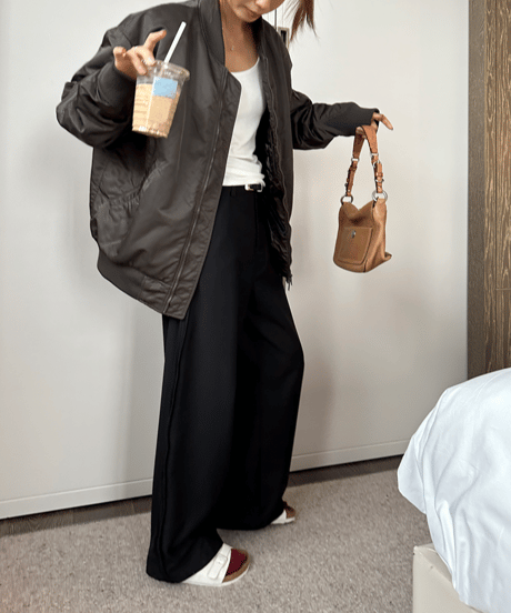 wide leg loose pants / 2color　hm1689