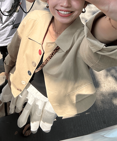 mix button jacket / 2color　hm1448