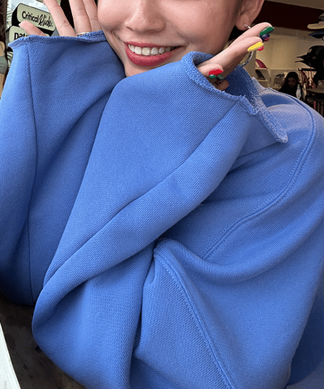 oversized cotton sweatshirt / 2color　hm1906