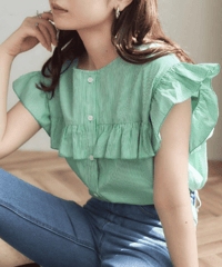 ruffle sleeve blouse / 6color　hm2977