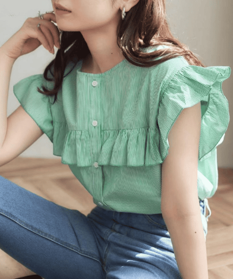 ruffle sleeve blouse / 6color　hm2977