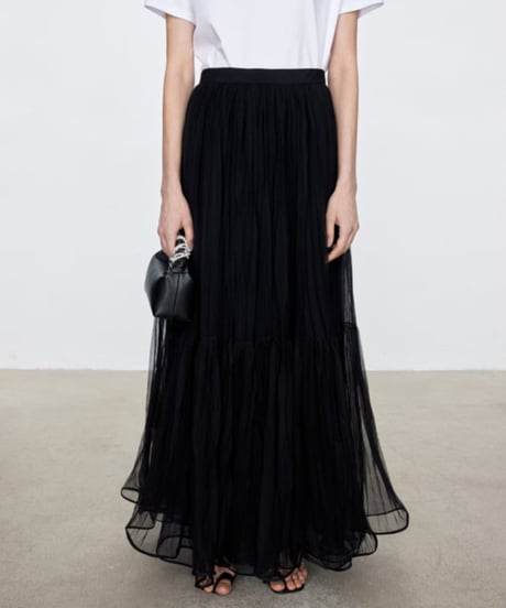 sheer tulle skirt / 4color　hm2115