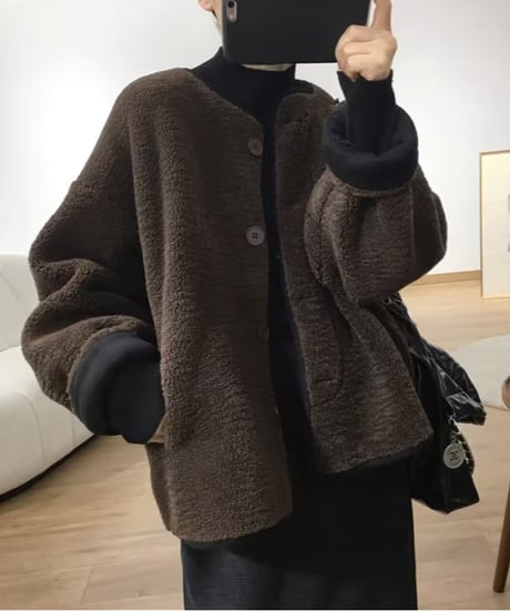 reversible boa blouson / 3color　hm2715