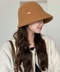 knitted bucket hat / 5color　hm2721