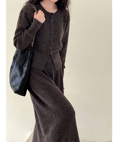 ribbed knit set-up / 3color　hm2755