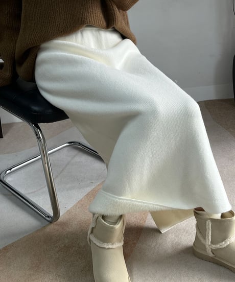 soft knit straight skirt / 6color　hm2678