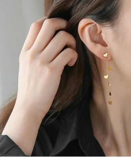 small hearts chain pierce　hm2241