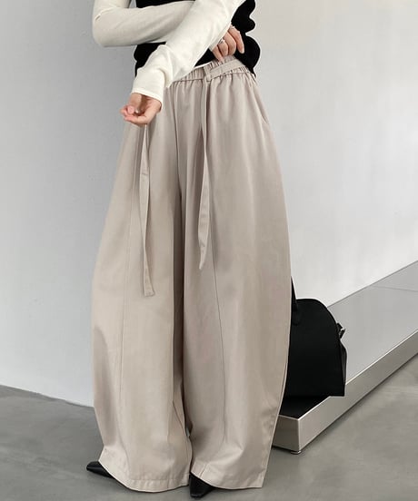 front ribbon pants  / 4color　hm2558