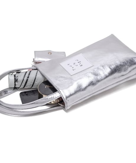 metallic label bucket bag　hm1989