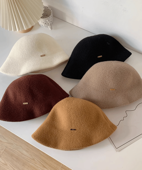 knitted bucket hat / 5color　hm2721