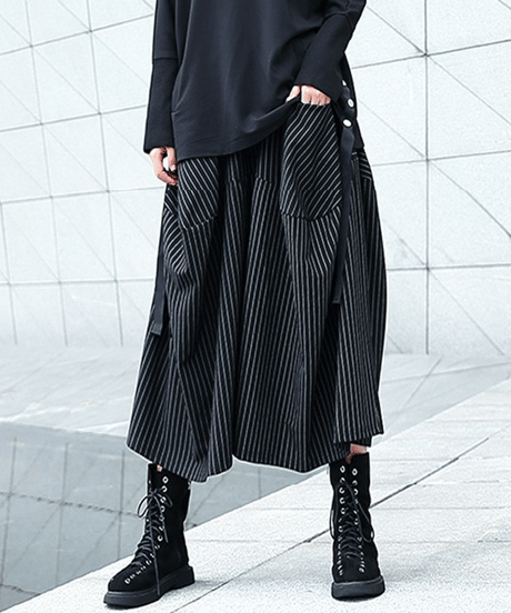 striped balloon skirt　hm2728