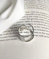 silver wide ring　hm1553