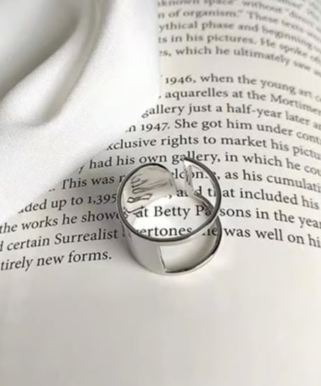 silver wide ring　hm1553