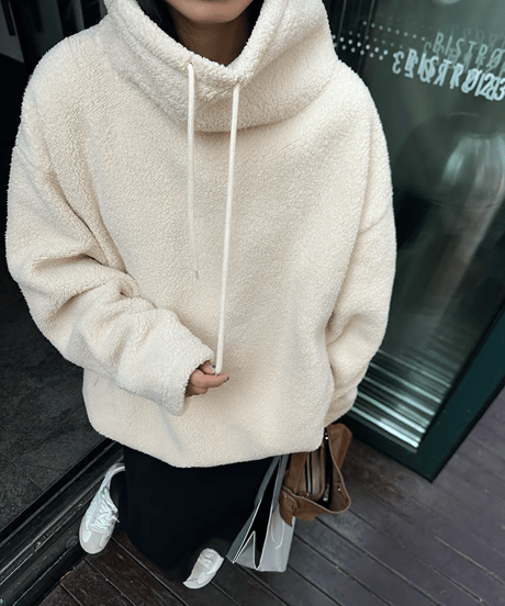 plush fleece hoodie / 2color　hm1767